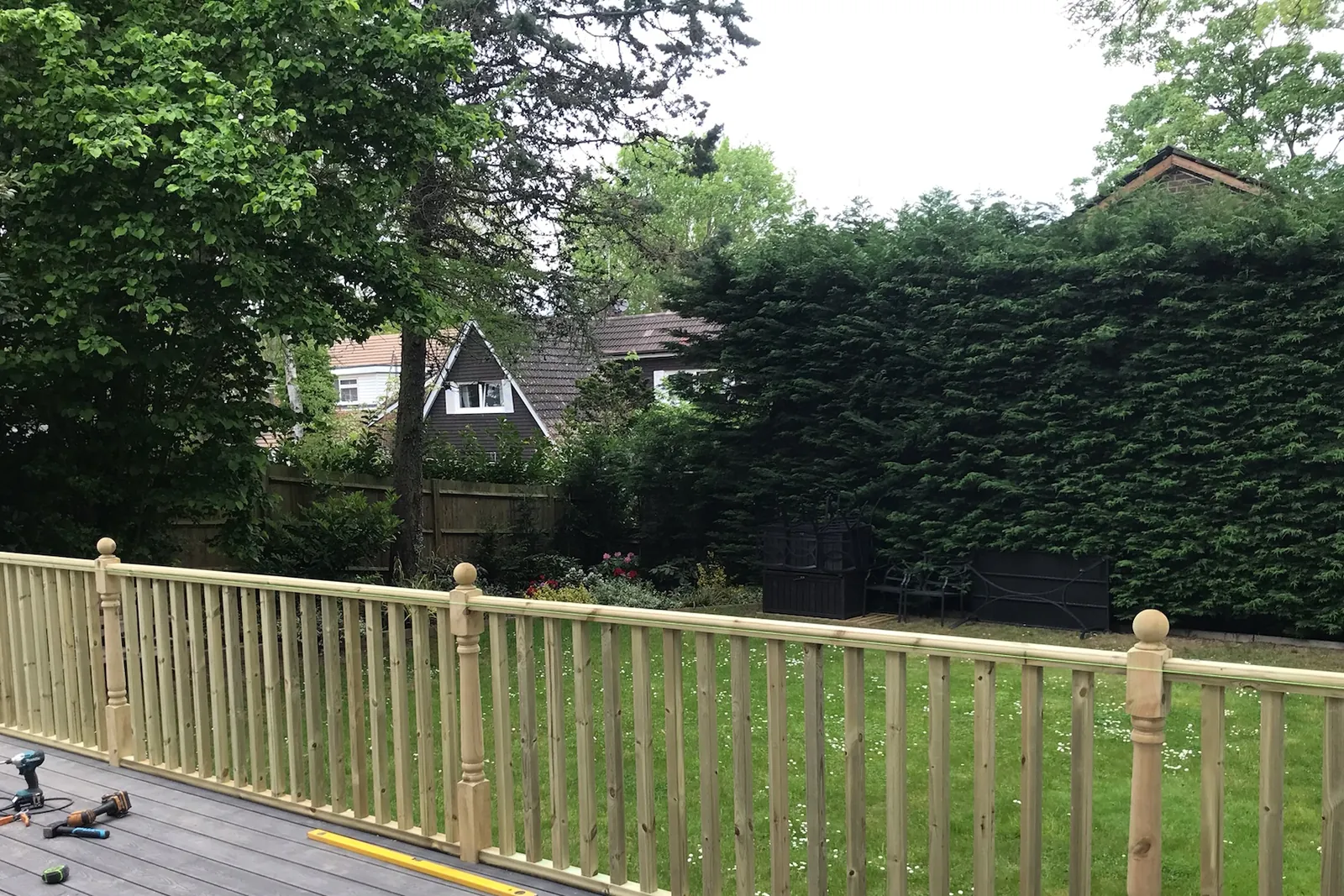Composite deck with a timber balustrade, Windsor, 2022