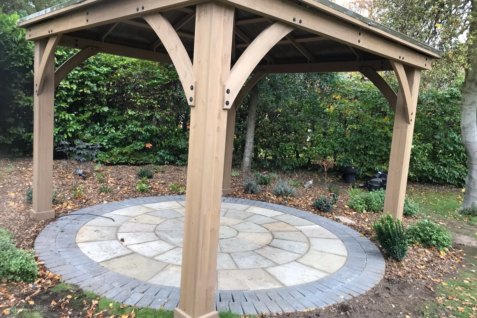 Finished with planting round the patio, Farnham Royal, Slough, 2021